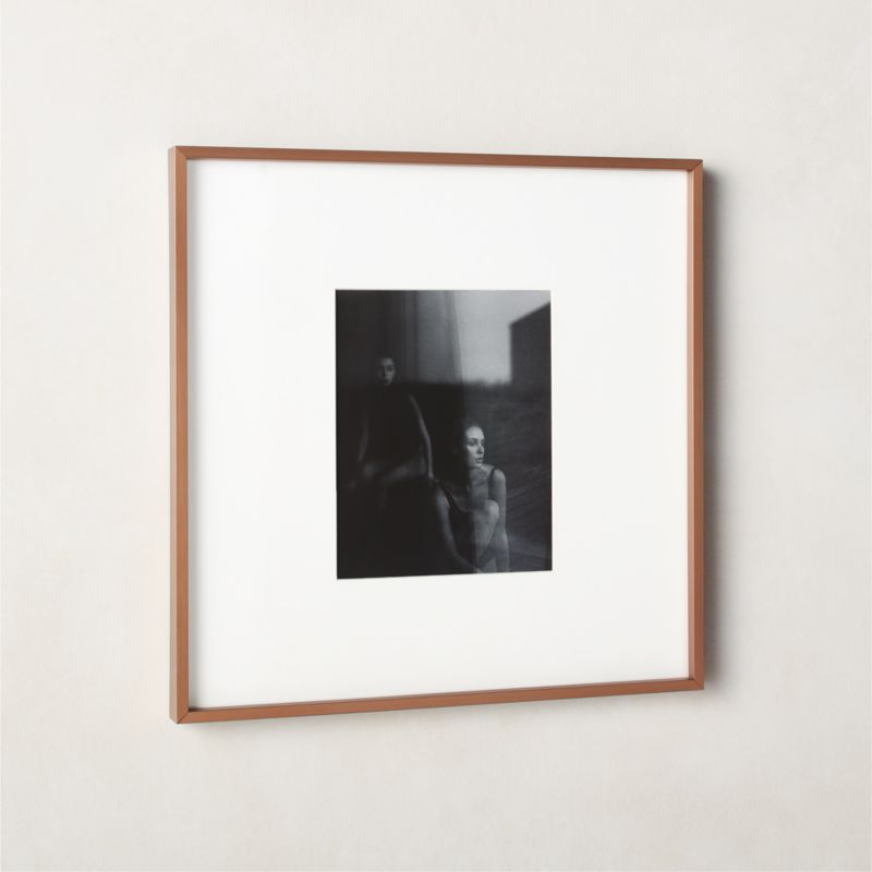 Gallery Brass Picture Frame with White Mat 8"x10" - image 2 of 4