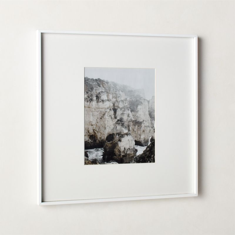 Gallery White Picture Frame with White Mat 11