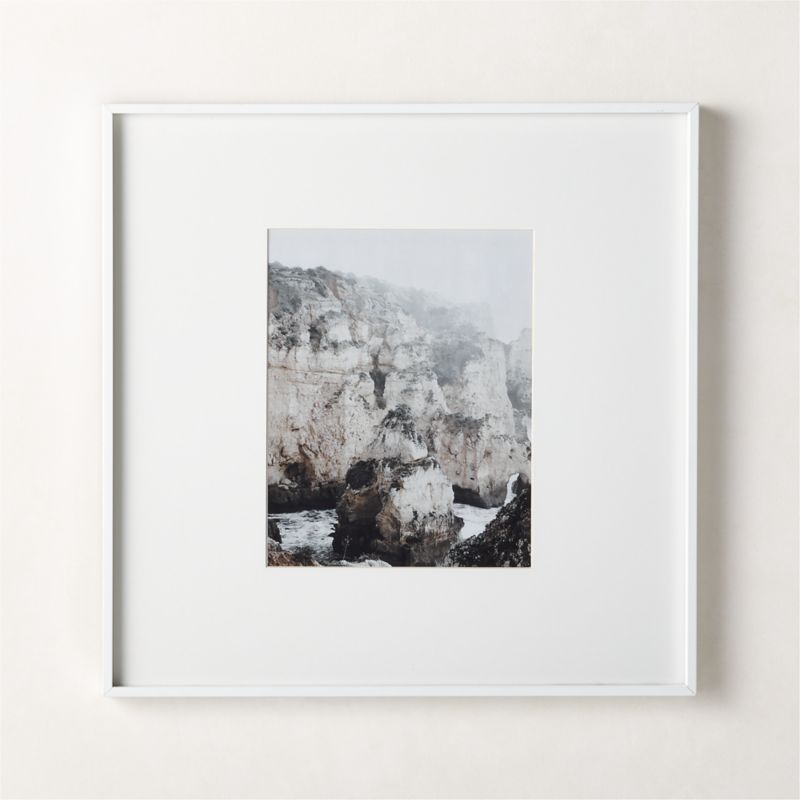 View Gallery White Picture Frame with White Mat 11"x14" details