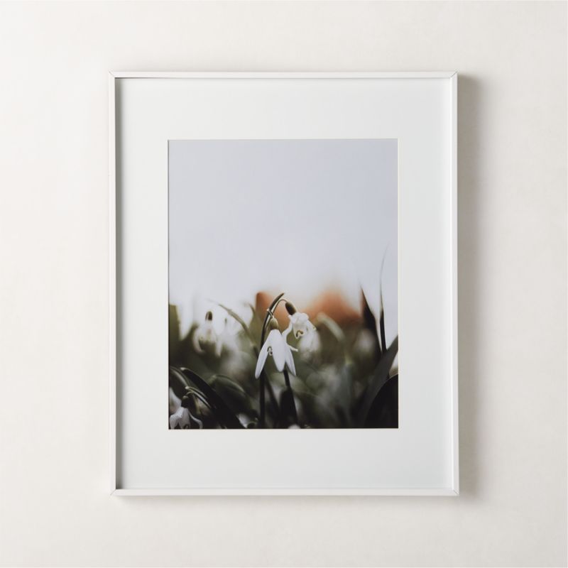 Gallery White Modern Picture Frame with White Mat 16x20 + Reviews