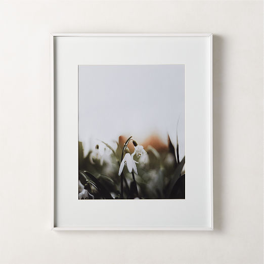 Gallery White Picture Frame with White Mat 16"x20"