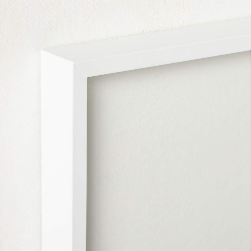 Gallery White Modern Picture Frame with White Mat 8