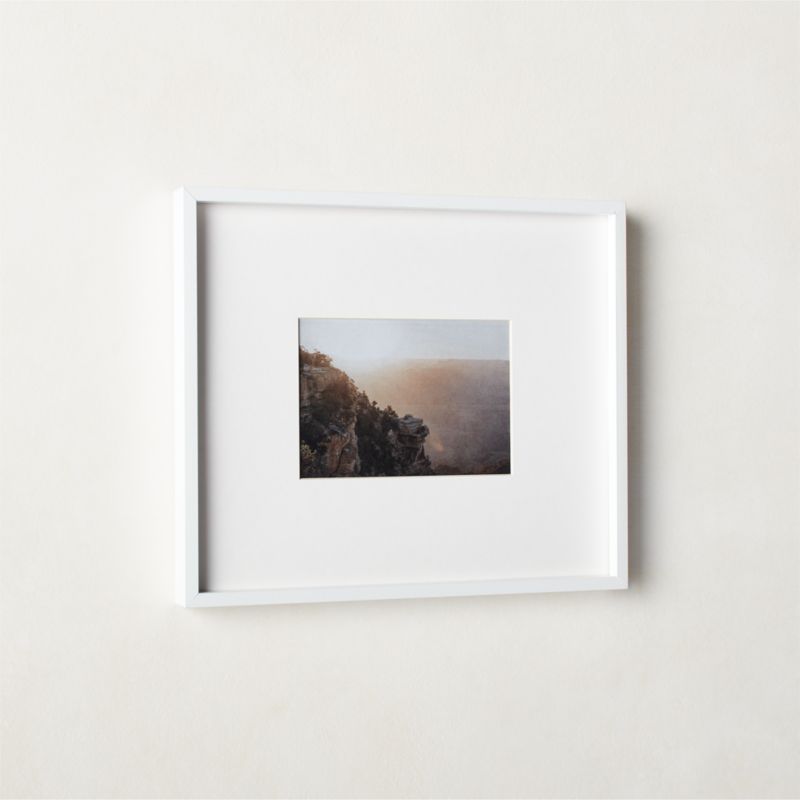Gallery White Picture Frame with White Mat 5