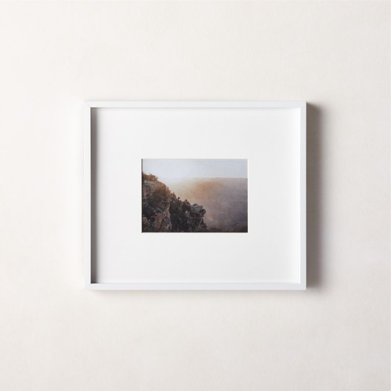 View Gallery White Picture Frame with White Mat 5"x7" details