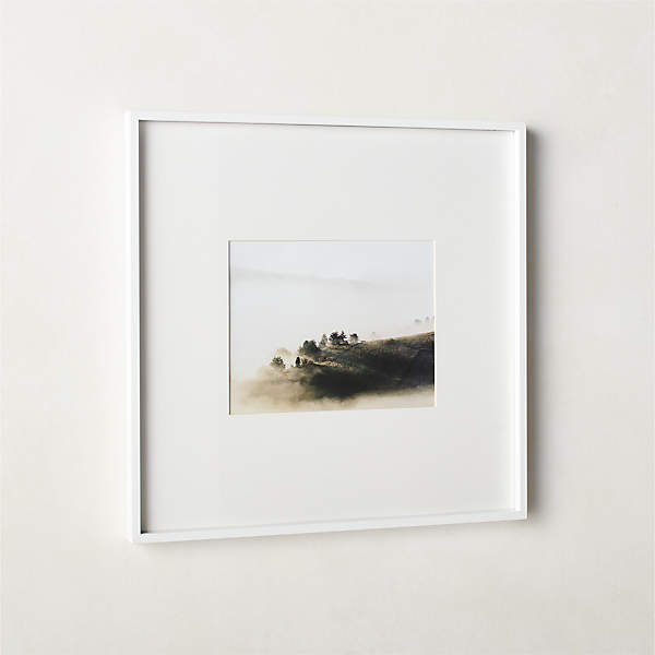 Gallery White Modern Picture Frame with White Mat 8