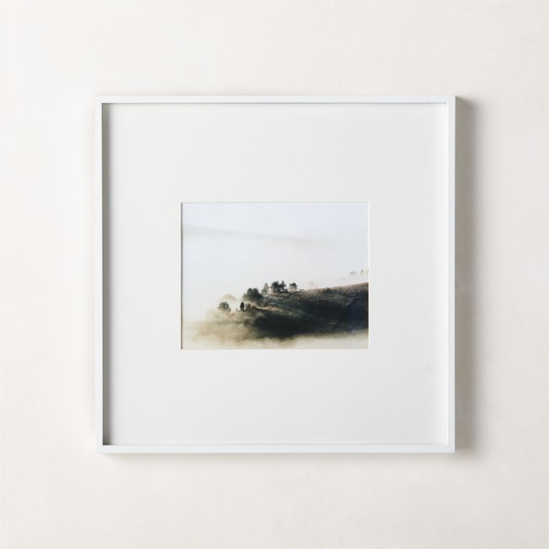 Gallery White Modern Picture Frame with White Mat 8x10 + Reviews | CB2