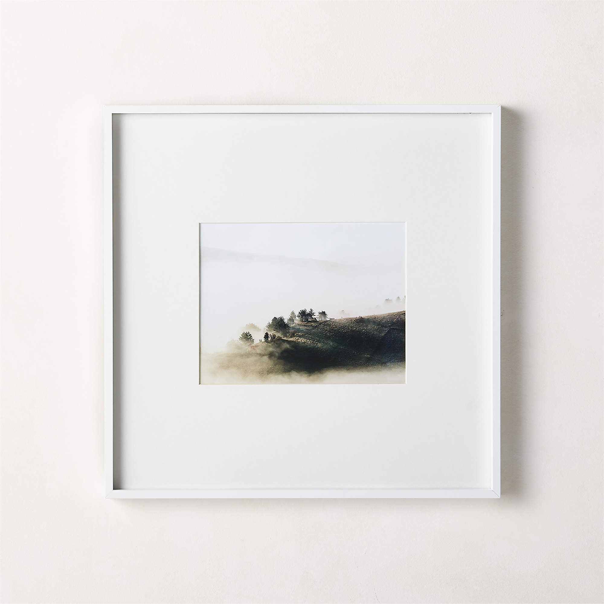 Gallery White Modern Picture Frame With White Mat 8x10 Reviews   Gallery White Picture Frame With White Mat 8x10 