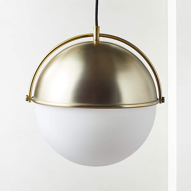 globe brass pendant light