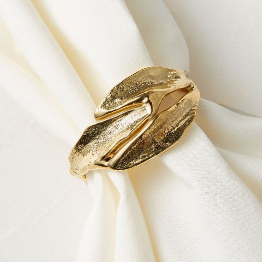 Glora Gold Napkin Rings, Set of 6