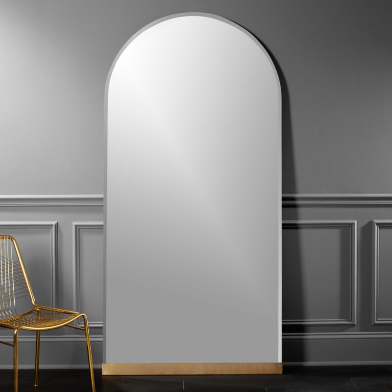View Gloss Arched Floor Length Mirror 36"x76" details