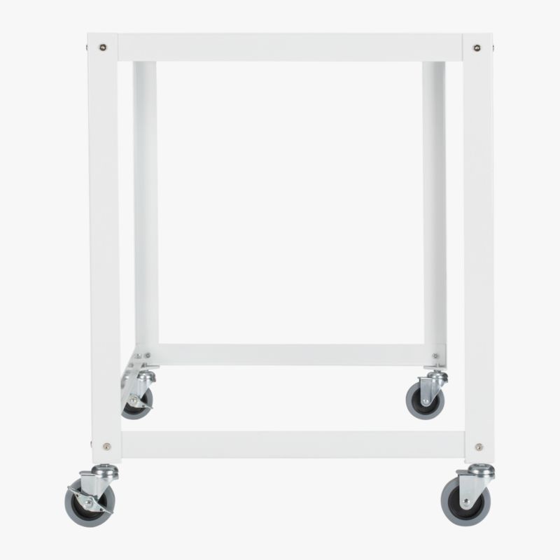 Go-Cart White Metal Desk on Wheels - image 6 of 12