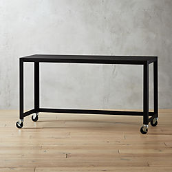 Modern Console Tables Cb2 Go Cart Black Rolling Console Table