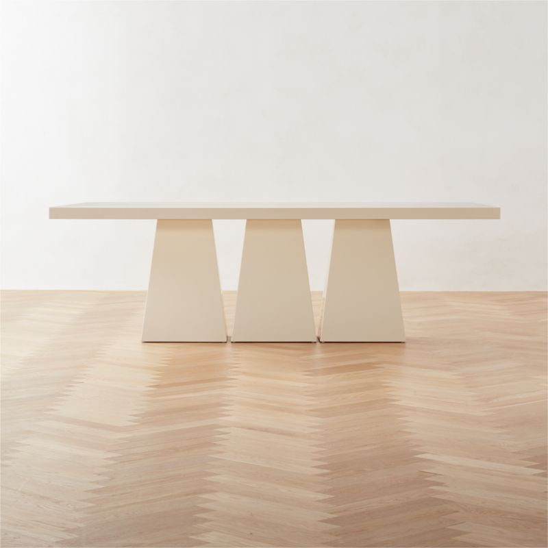 Goetz Modern Lacquered White Dining Table CB2