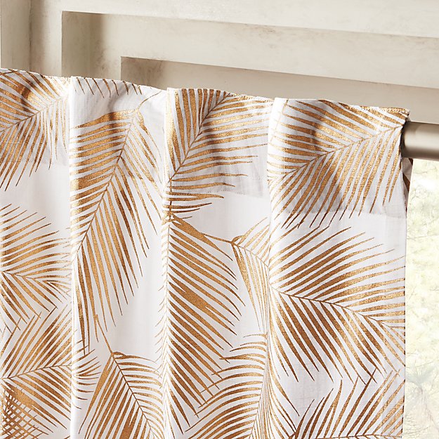Cb2 Free Shipping >> Gold Palm Leaf Curtain Panel 48 X84 Reviews Cb2 Cb2 Free Shipping >> Gold Palm Leaf Curtain Panel 48 X84 Reviews Cb2