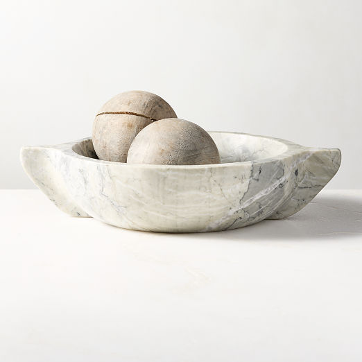 Grace Grey Marble Decorative Bowl by Casa Dean by Swizz Beatz