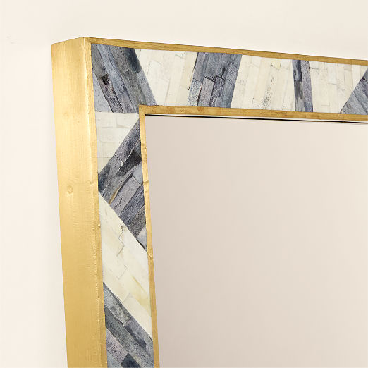 Grace Modern Bone Inlay Full-Length Floor Mirror 36"x72"