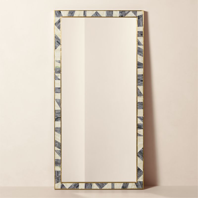 Viewing product image Grace Modern Bone Inlay Full-Length Floor Mirror 36"x72" - image 1 of 4