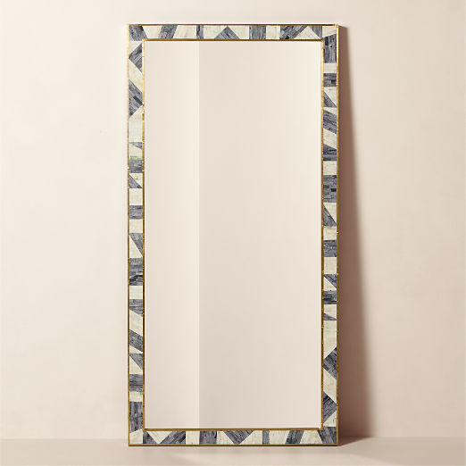 Grace Modern Bone Inlay Full-Length Floor Mirror 36"x72"