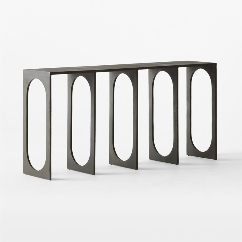 Grado 60" Black Metal Console Table - image 5 of 8