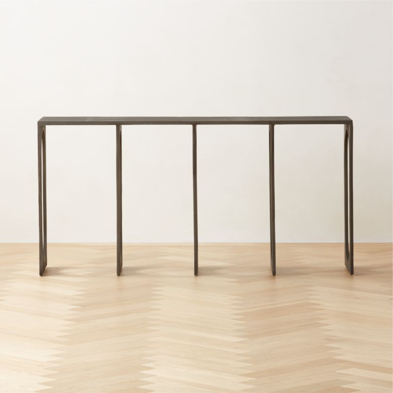 Grado 60" Black Metal Console Table - image 0 of 8