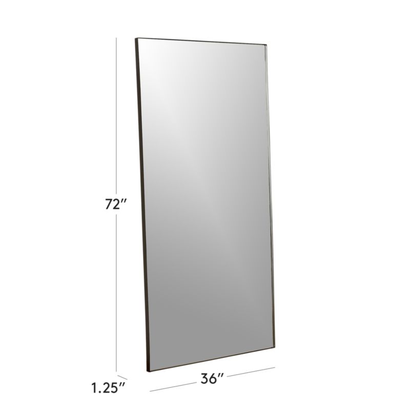 View Graduate Beveled Black Full-Length Floor Mirror 36''x72'' - image 3 of 6