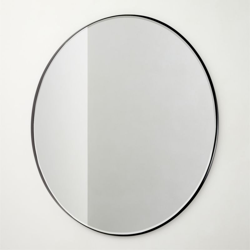 Graduate Beveled Black Round Wall Mirror 48" - image 3 of 8