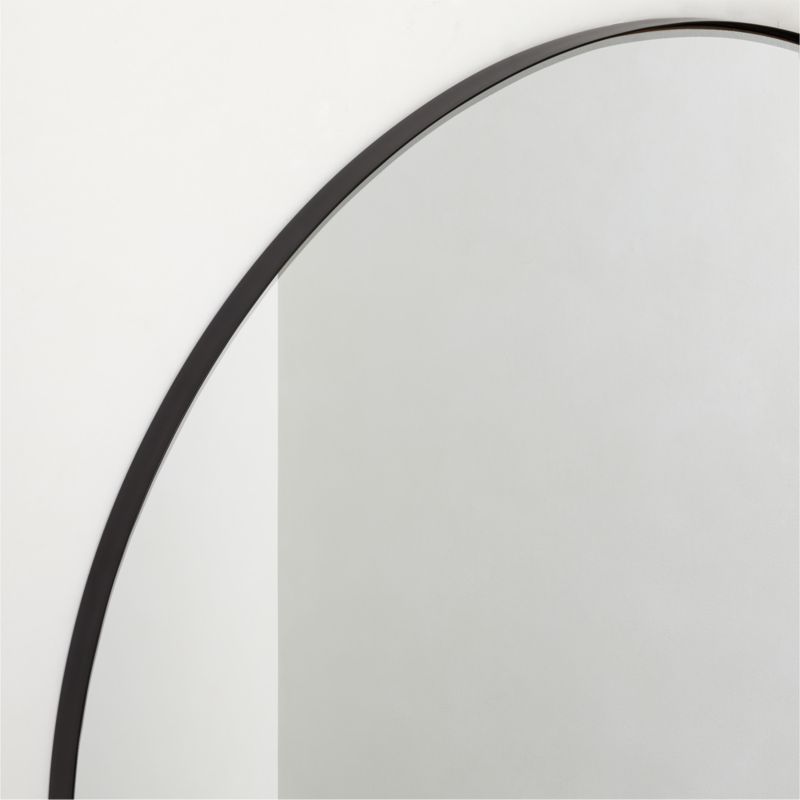 Graduate Beveled Black Round Wall Mirror 48" - image 4 of 8