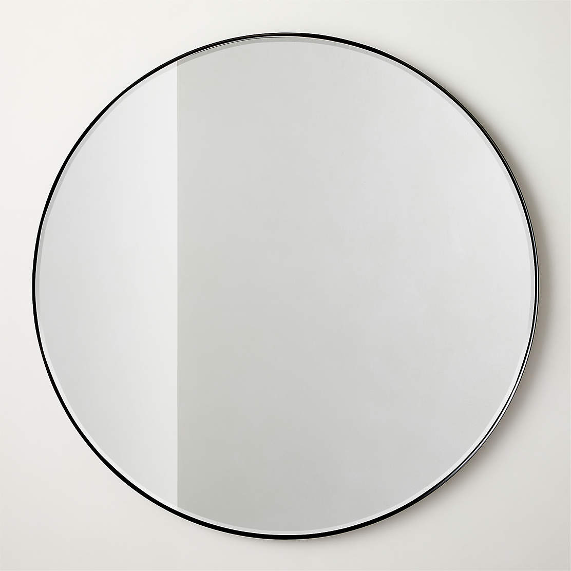 Monaco Black Round Wall Mirror 48" + Reviews | CB2 Canada