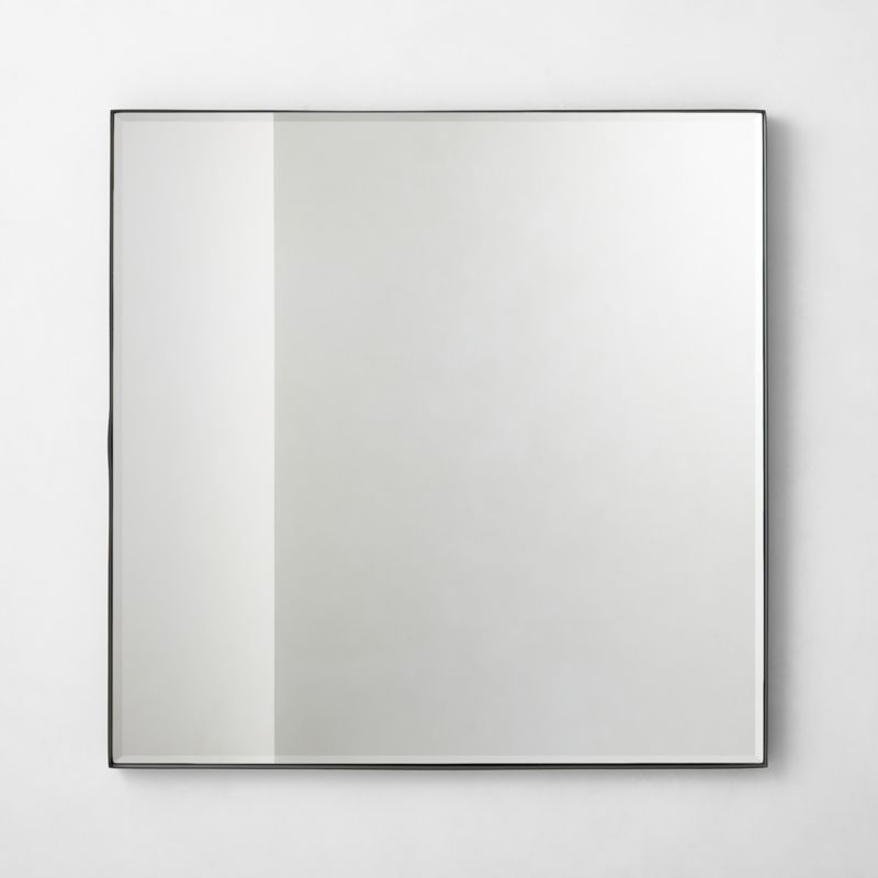 Graduate Beveled Black Square Wall Mirror 32"X32" CB2 Canada