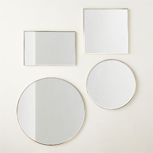 Graduate Beveled Brass Round Wall Mirror 48"