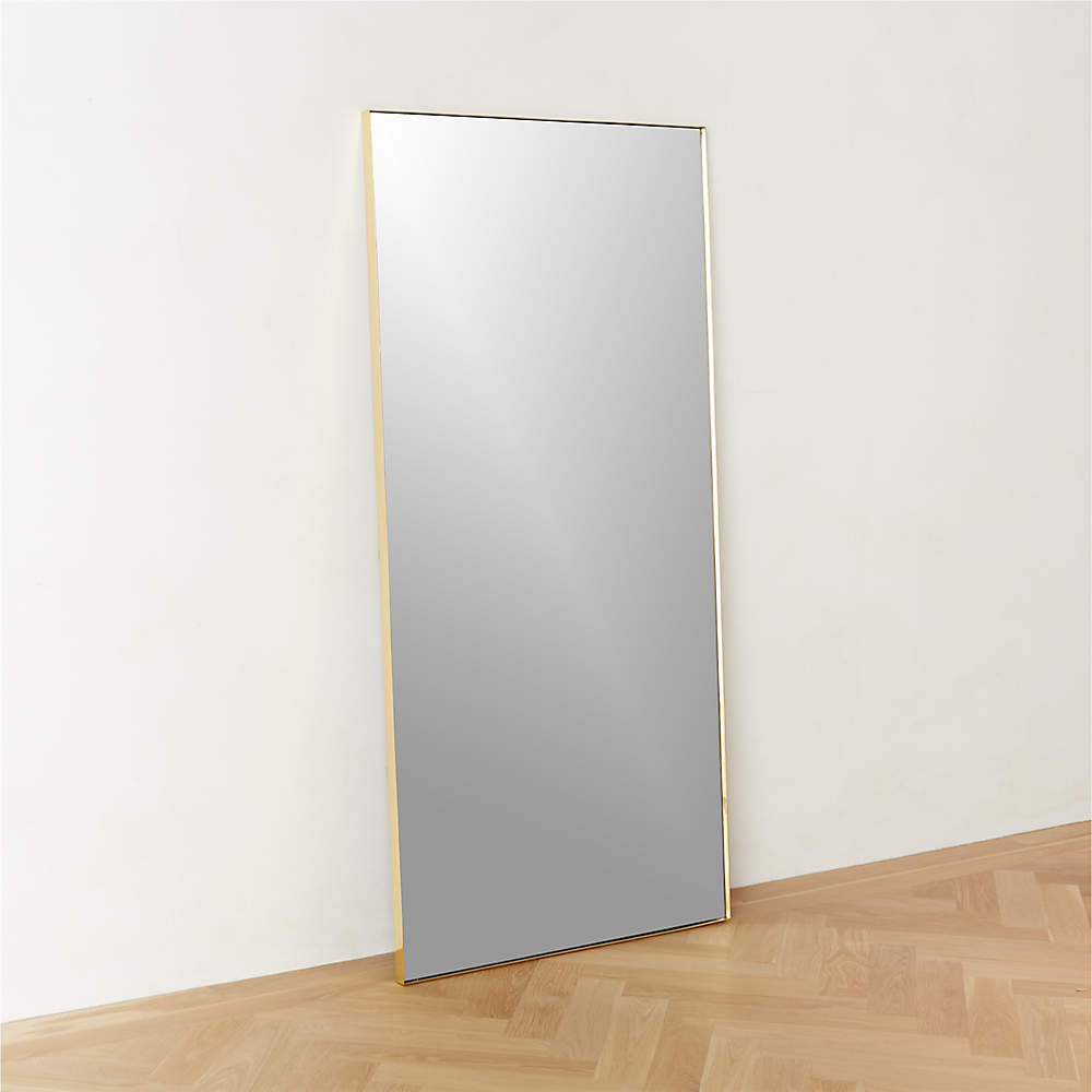 Brass full length deals mirror