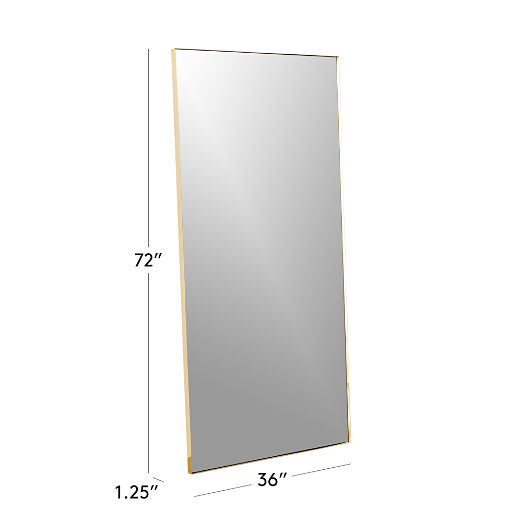 Graduate Beveled Brass Full-Length Floor Mirror 36''x72''