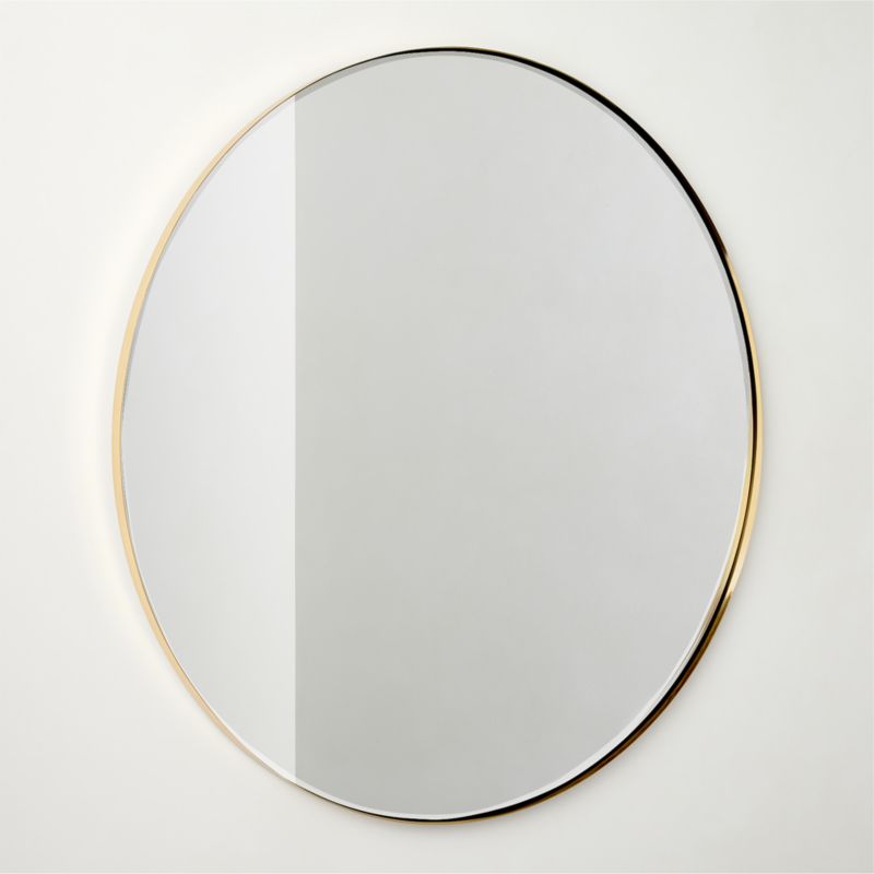 Graduate Beveled Brass Round Wall Mirror 48" - image 3 of 6