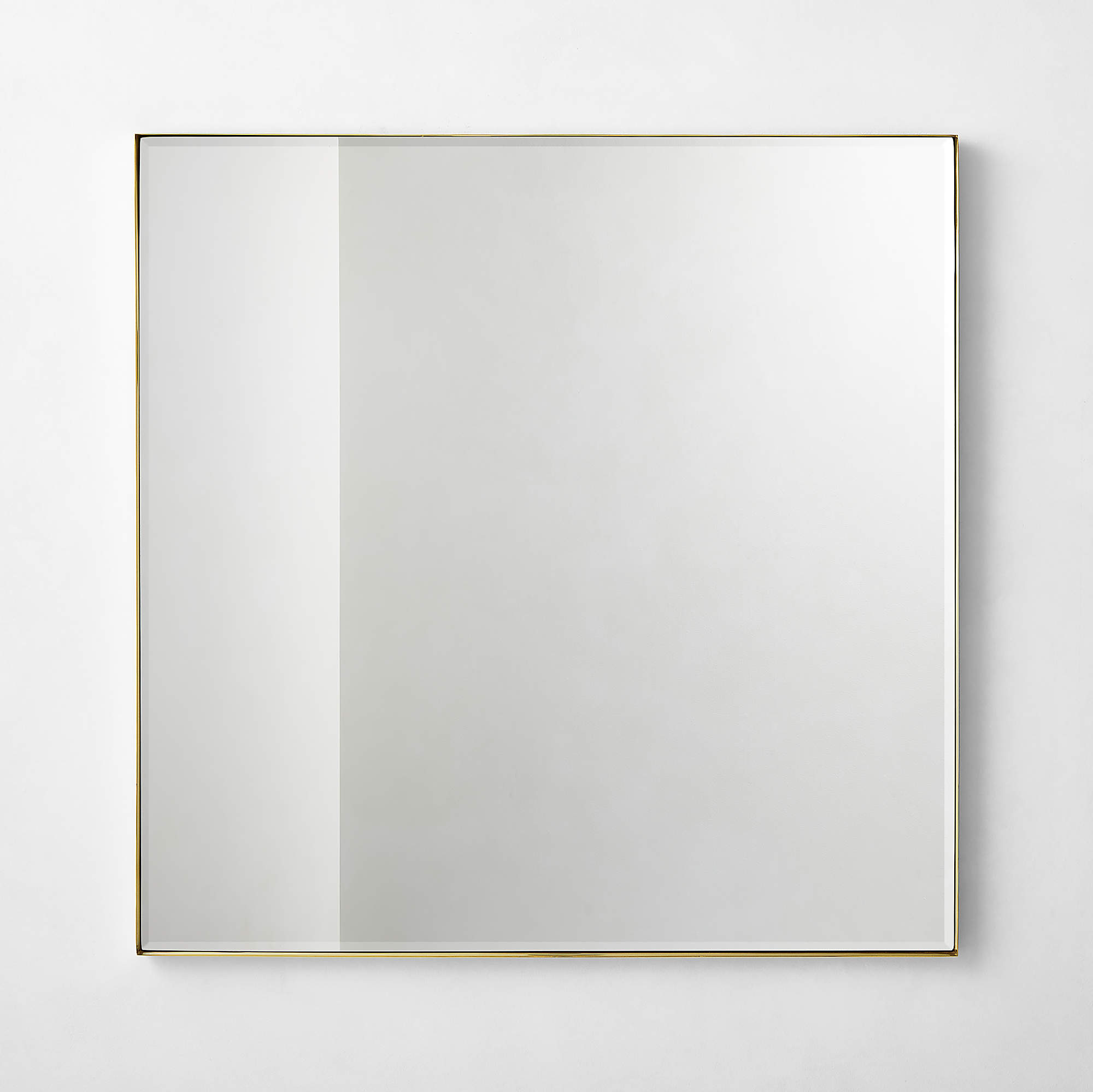 Graduate Beveled Brass Square Wall Mirror 32