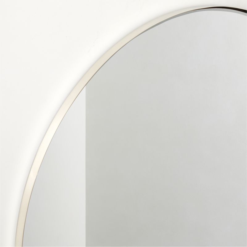 Graduate Beveled Polished Nickel Round Wall Mirror 48" - image 4 of 8