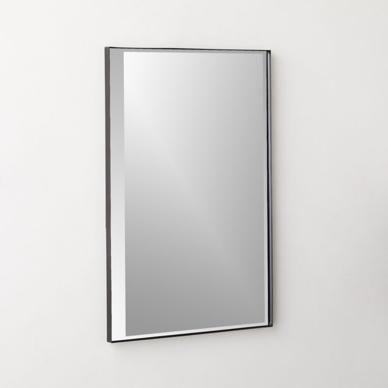 Graduate Beveled Black Rectangular Mirror 24"x36" - image 3 of 6