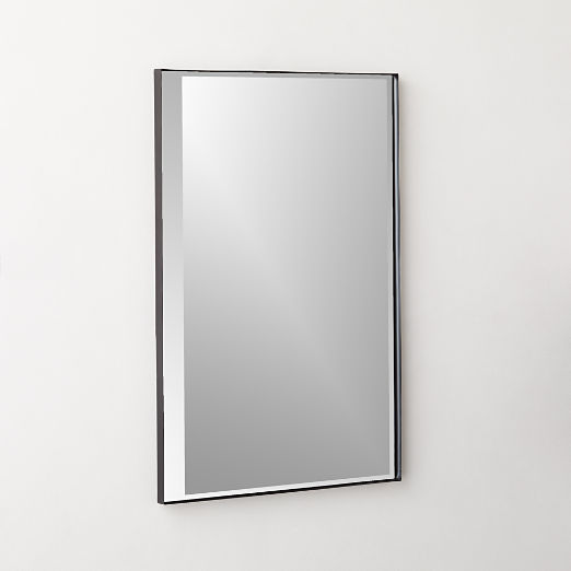 Graduate Beveled Black Rectangular Mirror 24"x36"