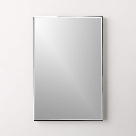 Graduate Beveled Black Rectangular Mirror 24"x36"