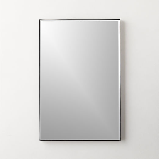 Graduate Beveled Black Rectangular Mirror 24"x36"