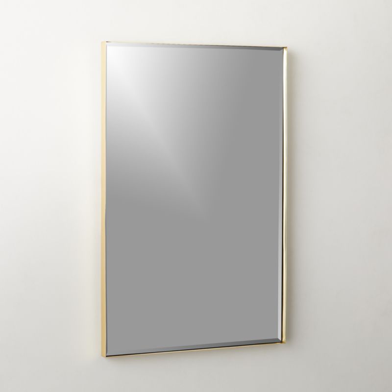 Graduate Beveled Brass Rectangular Mirror 24"x36" - image 3 of 6