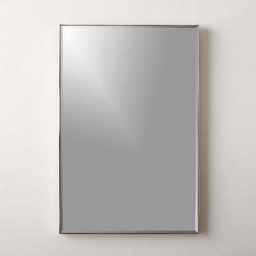 Graduate Beveled Brass Rectangular Mirror 24"x36"