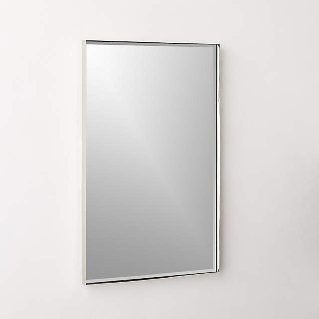 Graduate Beveled Polished Nickel Rectangular Mirror 24