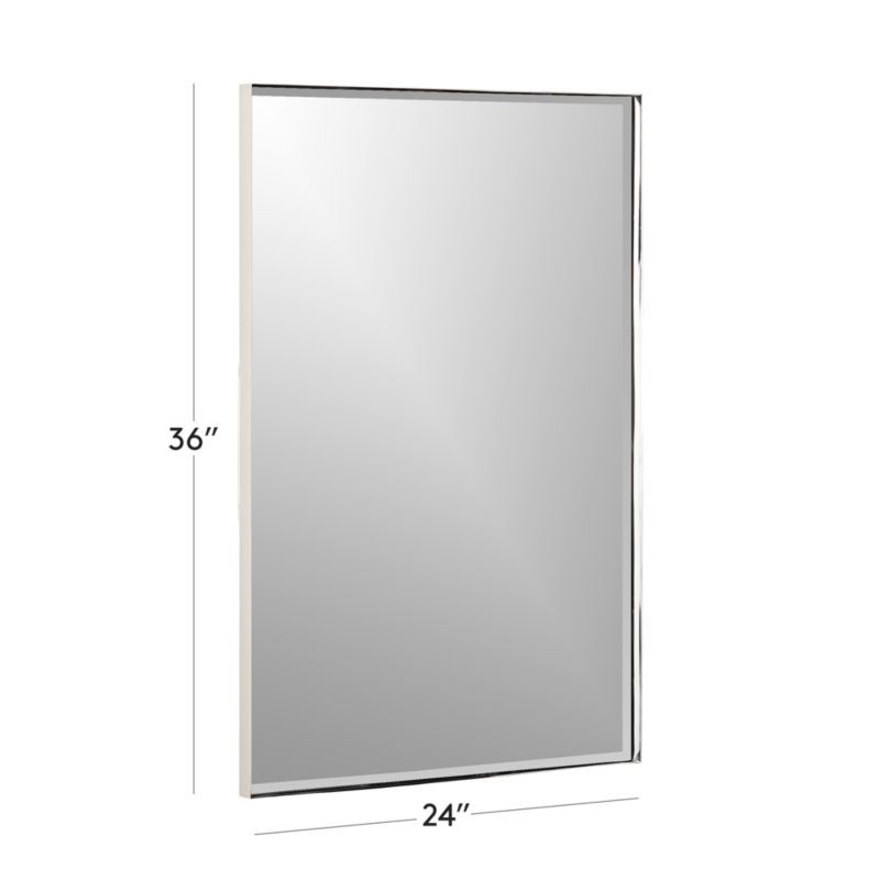 View Graduate Beveled Polished Nickel Rectangular Mirror 24"x36" - image 3 of 6