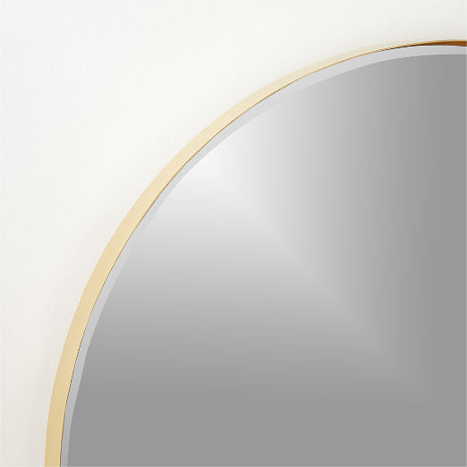 Graduate Beveled Brass Round Wall Mirror 36"