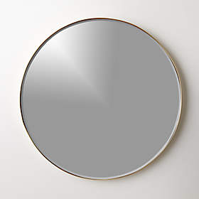 Infinity Black Round Wall Mirror 36 + Reviews | CB2