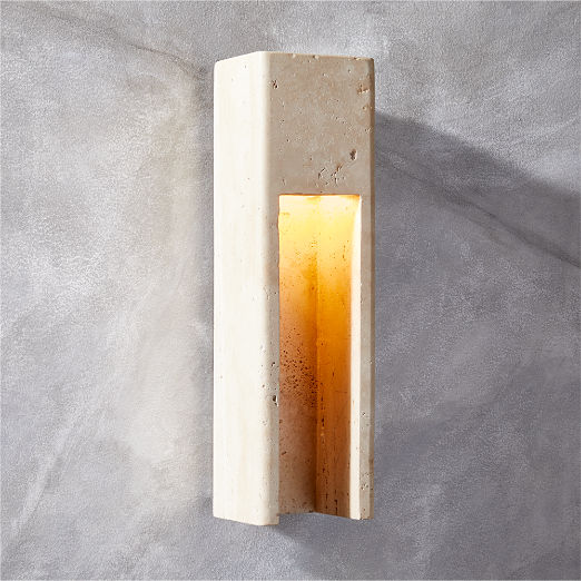 Graziano Indoor/Outdoor Travertine Wall Sconce