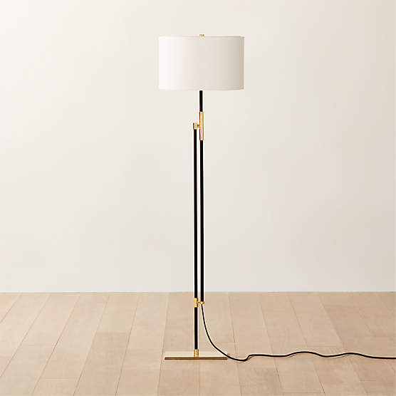 Jett Black Arched Floor Lamp + Reviews | CB2