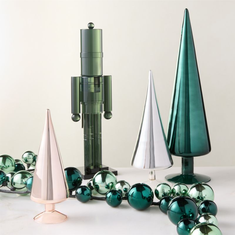 Tonal Green Ball Holiday Garland 72" - image 2 of 3