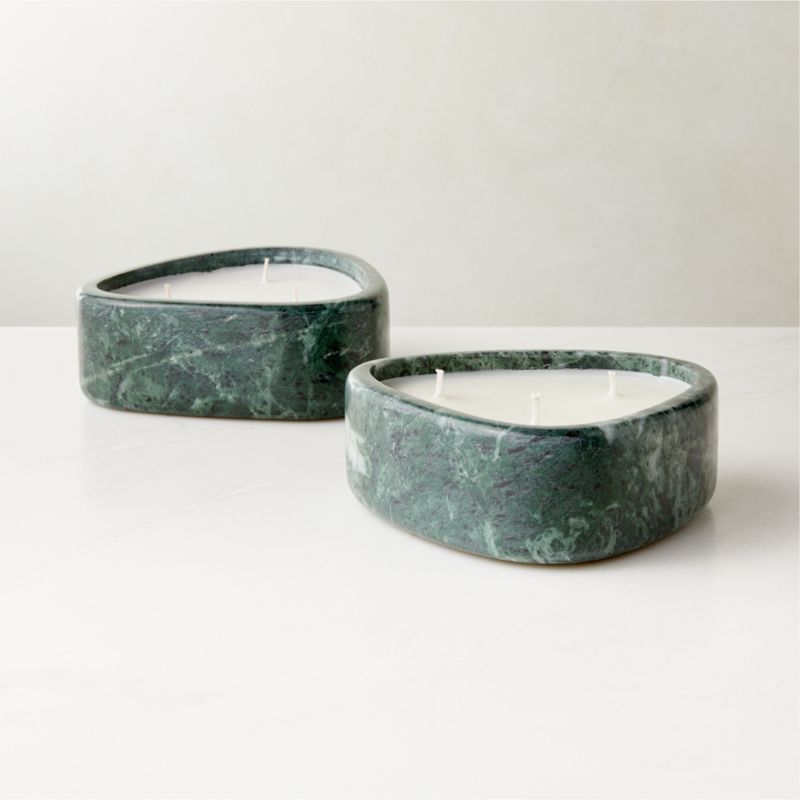 Green Marble Candle Bowl - image 2 of 5