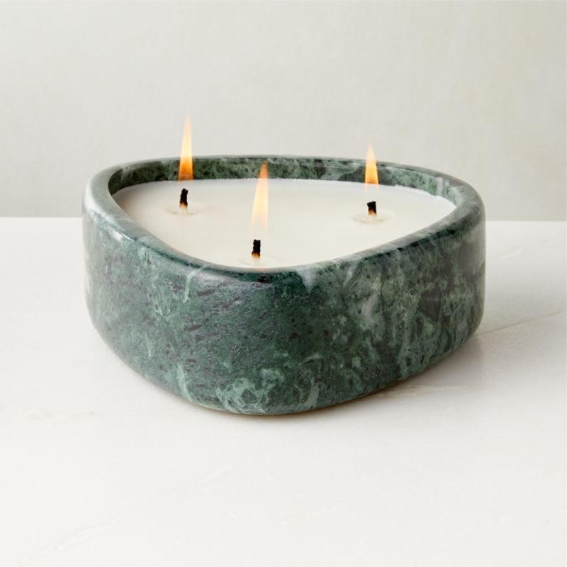 Green Marble Candle Bowl - image 1 of 5